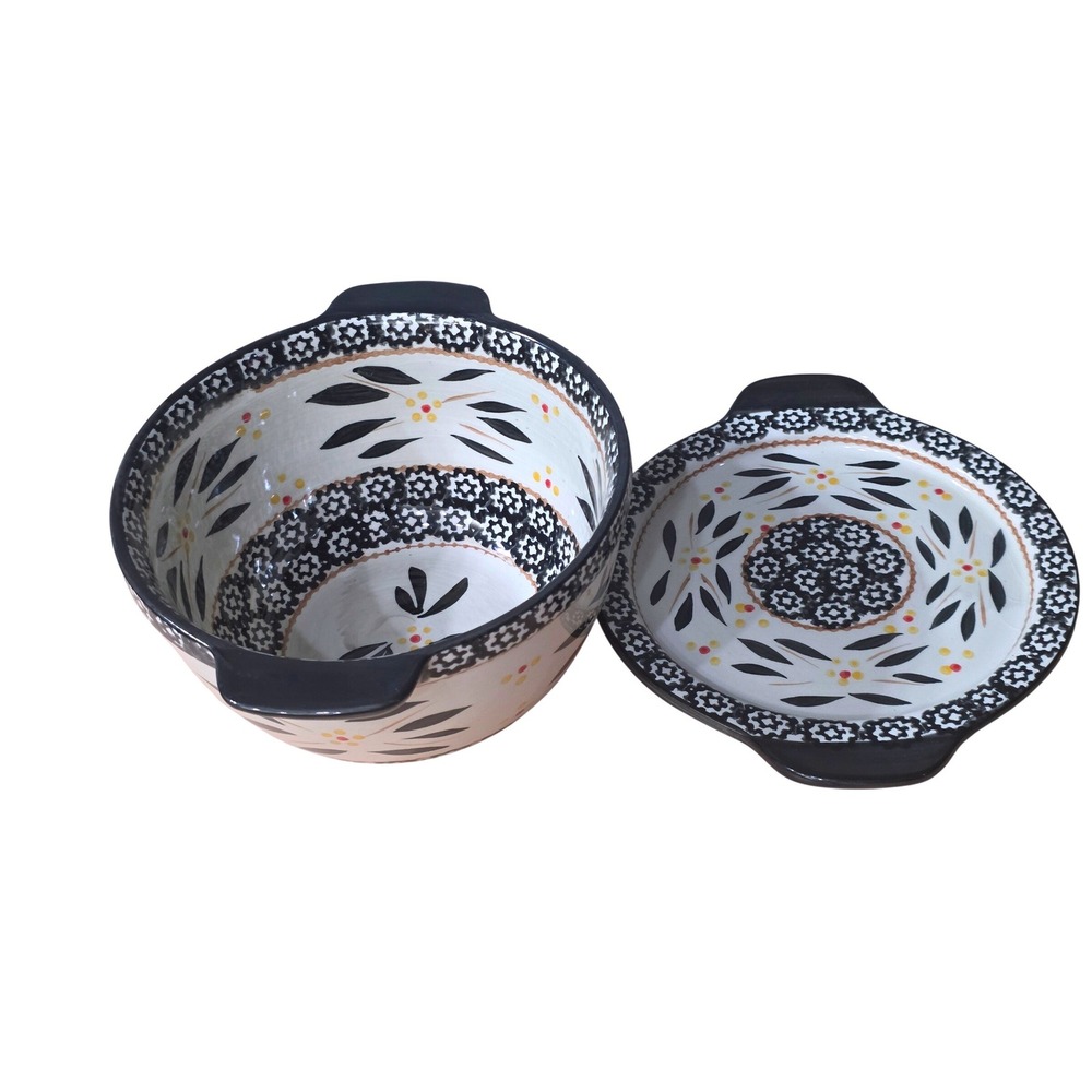 Temp-tations Old World Black 1.5 QT Round with Lid Casserole Dish PPP-SQ-768087